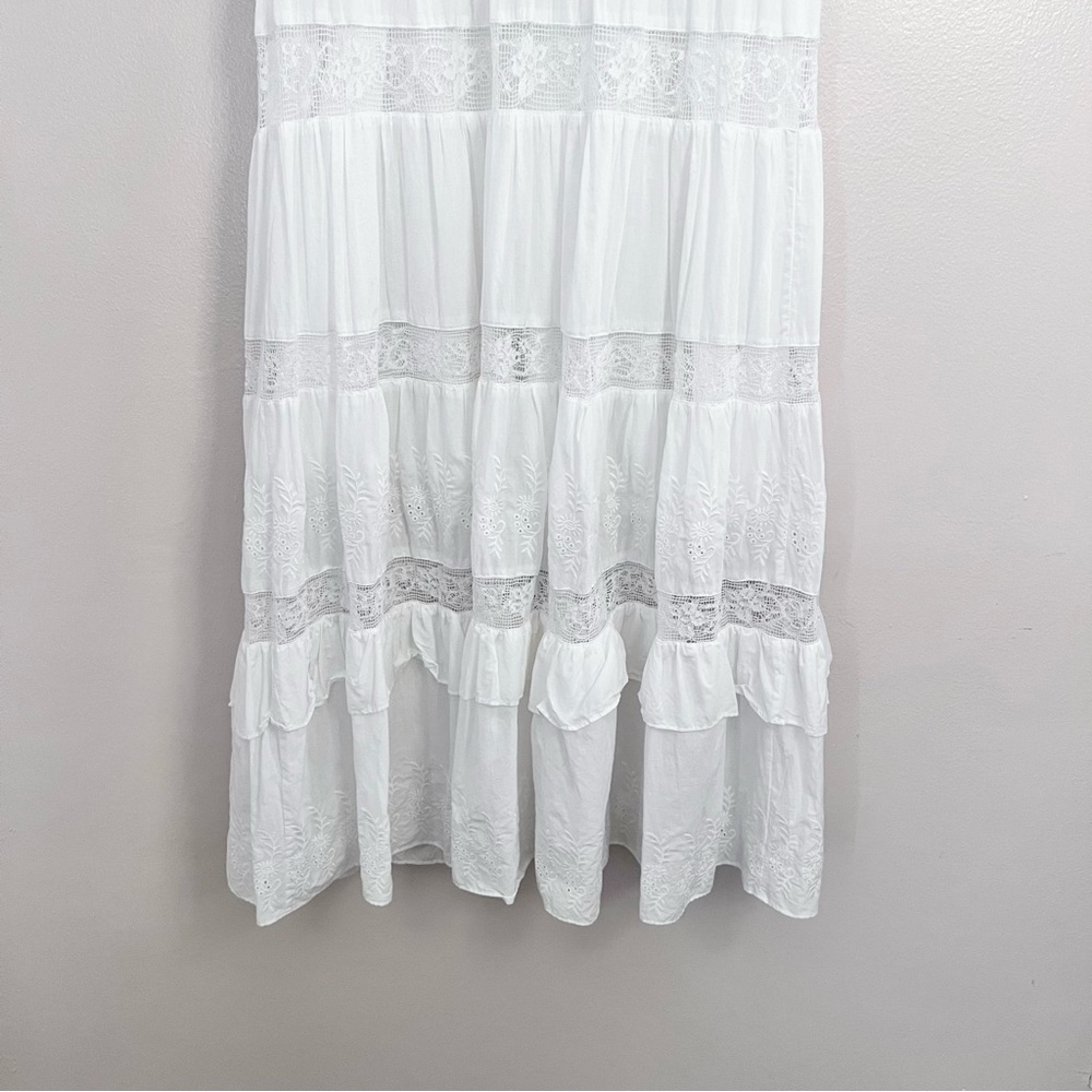 🎀 LoveShackFancy for Target Phoebe White Button-Up Dress - Picture 10 of 16